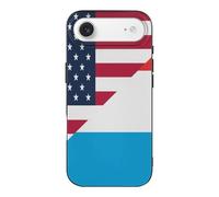 U.S. And Luxembourg Flag Printed Phone Case Slim Cute Cellphone Protective Cover Unisex Compatible with iPhone 17/17 Air/17 Pro/17 Pro Max