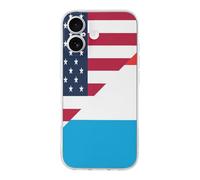 U.S. And Luxembourg Flag Printed Phone Case Slim Cute Cellphone Protective Cover Unisex Compatible with iPhone 17/17 Air/17 Pro/17 Pro Max