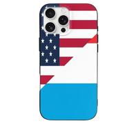 U.S. And Luxembourg Flag Printed Phone Case Slim Cute Cellphone Protective Cover Unisex Compatible with iPhone 16/16 Plus/16 Pro/16 Pro Max/16 E