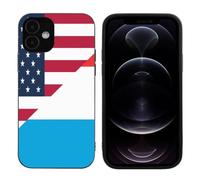 U.S. And Luxembourg Flag Slim Phone Case Suitable for iPhone 12 Series