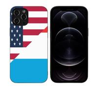 U.S. And Luxembourg Flag Slim Phone Case Suitable for iPhone 12 Series