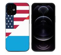 U.S. And Luxembourg Flag Slim Phone Case Suitable for iPhone 12 Series