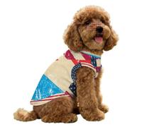 U.S. And Luxembourg Vintage Flag Summer Dog Tank Top Vest Breathable Cooling Jacket Sleeveless Pet T-Shirt for Small Medium Pets