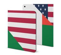 U.S. And Madagascar Flag Funny Tablet Case with Pen Slot Lightweight Hard Protective Cover Compatible with iPad 2020/Pro 2020/Pro 2021/Air4/Air5