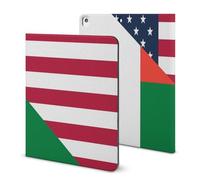 U.S. And Madagascar Flag Funny Tablet Case with Pen Slot Lightweight Hard Protective Cover Compatible with iPad 2020/Pro 2020/Pro 2021/Air4/Air5