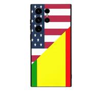 U.S. And Mali Flag Printed Phone Case Slim Cute Cellphone Protective Cover Unisex Compatible with Galaxy S23/S23 Plus/S23 Ultra