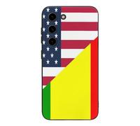 U.S. And Mali Flag Printed Phone Case Slim Cute Cellphone Protective Cover Unisex Compatible with Galaxy S23/S23 Plus/S23 Ultra
