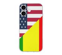 U.S. And Mali Flag Printed Phone Case Slim Cute Cellphone Protective Cover Unisex Compatible with iPhone 17/17 Air/17 Pro/17 Pro Max