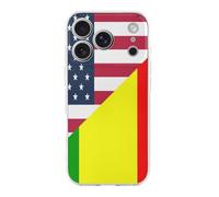 U.S. And Mali Flag Printed Phone Case Slim Cute Cellphone Protective Cover Unisex Compatible with iPhone 17/17 Air/17 Pro/17 Pro Max