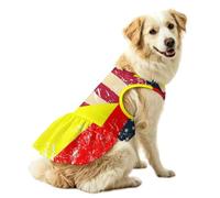 U.S. And Mali Vintage Flag Ruffle Pet Dress for Large Dog XL