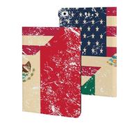 U.S. And Mexican Vintage Flag Funny Tablet Case Compatible with ipad Mini 1/2/3/4/5 (7.9in) Personality Protective Cover