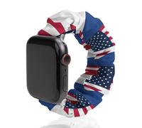 U.S. And Netherlands Flag Watch Band Compatible with IWatch Bands Series 6 5 4 3 2 1 Elastic Replacement Wristband