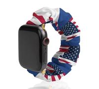 U.S. And Netherlands Flag Watch Band Compatible with IWatch Bands Series 6 5 4 3 2 1 Elastic Replacement Wristband