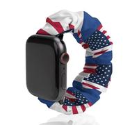 U.S. And Netherlands Flag Watch Band Compatible with IWatch Bands Series 6 5 4 3 2 1 Elastic Replacement Wristband