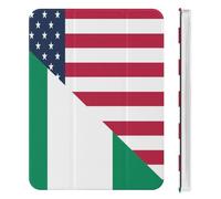 U.S. And Nigeria Flag Tri-fold Tablet Case Compatible with IPAD Mini4/5/6 Soft Protective with Pen Slot