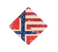 U.S. And Norway Vintage Flag Automotive Air Fresheners Mirror Aromatherapy Tablets Ornament Car Fragrance Scented Cards Rhombus