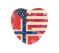 U.S. And Norway Vintage Flag Automotive Air Fresheners Mirror Aromatherapy Tablets Ornament Car Fragrance Scented Cards Love form