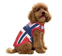 U.S. And Norwegian Flag Dog Shirts for Small Doggie Pet Ice Silk Vest Breathable Summer T-Shirt Soft Puppy Outfits