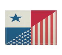 U.S. And Panama Flag Printed Cotton And Linen Placemats Set Washable Dining Table Mats Cloth Indoor Outdoor