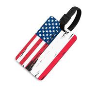 U.S. and Poland Flag Funny Luggage Tag with ID Name Card Stylish Suitcase Labels Baggage Bag Tags