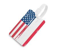 U.S. and Poland Flag Funny Luggage Tag with ID Name Card Stylish Suitcase Labels Baggage Bag Tags