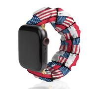 U.S. And Poland Flag Funny Stretch Bands Compatible with IWatch Replacement Smart Watch Strap