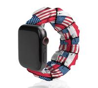U.S. And Poland Flag Funny Stretch Bands Compatible with IWatch Replacement Smart Watch Strap