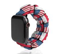 U.S. And Poland Flag Funny Stretch Bands Compatible with IWatch Replacement Smart Watch Strap