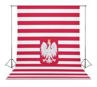 U.S. And Polish Flag Photo Studio Backgrounds Black Photography Backdrop for Portrait Video Shooting Live 56"x98"