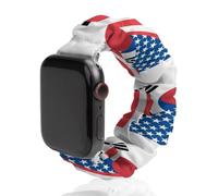U.S. And South Korea Flag Elastic Smartwatch Replacement Bands Compatible with IWatch Wristbands Strap 38mm/40mm