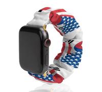 U.S. And South Korea Flag Elastic Smartwatch Replacement Bands Compatible with IWatch Wristbands Strap 38mm/40mm