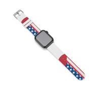 U.S. And South Korea Flag Silicone Smartwatch Replacement Bands Compatible with IWatch Wristbands Strap 38mm/40mm