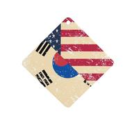 U.S. And South Korea Vintage Flag Funny Car Air Fresheners Long Lasting Scent Automotive Hanging Scented Cards Tablets