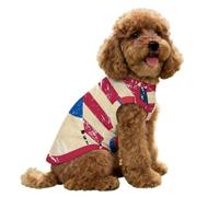 U.S. And South Korea Vintage Flag Soft Dog Vest Shirt Ice Silk Tank Top