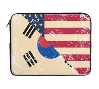 U.S. And South Korea Vintage Flag Trendy Laptop Bag Computer Carrying Case Lightweight Briefcases for Working