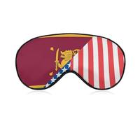 U.S. and Sri Lanka Flag Soft Eye Masks for Sleep with Adjustable Strap Breathable Travel Sleeping Covers