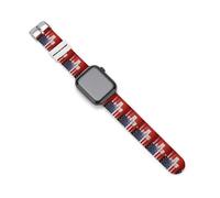 U.S. And Switzerland Flag Compatible with IWatch Series Silicone Strap Smartwatch Replacement Bands 38mm/40mm