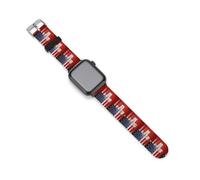 U.S. And Switzerland Flag Compatible with IWatch Series Silicone Strap Smartwatch Replacement Bands 42mm/44mm