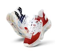 U.S. and Switzerland Flag Men's Running Shoes Breathable Air Trainers Sports Walking Sneakers for Workout Athletic 7women/5men（EUR38）
