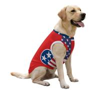 U.S And Tennessee State Flag Pet Vest for Large Ice Silk Tank Top Dog