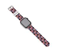 U.S. And UK Flag Heart Novelty Silicone Bands Compatible with IWatch Soft Waterproof Watchbands Strap