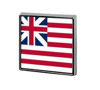 U.S. And Union Jack Flag Custom Lapel Pins Square Brooch Tie Suit Dress Accessories for Men Women Wedding Birthday