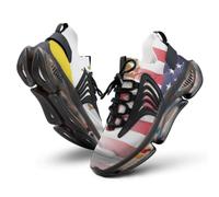 U.S. and Vatican Flag Fashion Trainers for Men Running Shoes