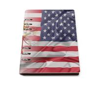 U.S. And Vatican Flag Printed A5 Notebook Binder Refillable Notebook 6 Metal PU Leather Ring Planner Daily Work