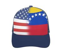 U.S. and Venezuela Flag Baseball Caps Classic Hats Adjustable Hip Hop Hat Trendy Sport Cap for Men Women