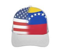U.S. and Venezuela Flag Baseball Caps Classic Hats Adjustable Hip Hop Hat Trendy Sport Cap for Men Women