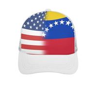 U.S. and Venezuela Flag Baseball Caps Classic Hats Adjustable Hip Hop Hat Trendy Sport Cap for Men Women