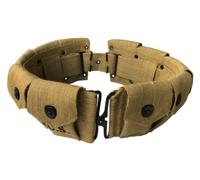 U.S Army M1923 Rifle Cartridge WWII Springfield M1 Garand 10 Pocket Canvas Ammunition Belt Bandolier (Khaki)
