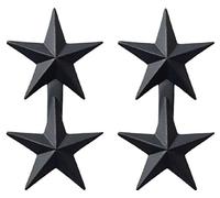 U.S. Army Metal Pin On Officer Rank BLACK - 1 PAIR - Black -