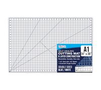U.S. Art Supply 61cm x 91cm White/Blue Professional Self Healing 5-6 Layer Double Sided Durable Non-Slip Cutting Mat Ideal for Scrapbooking, Quilting, Sewing and All